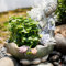 ZCBYBT Buddha Ornamente Töpfe Aquaponic Gefäße Garten Schüssel Indoor Balkon dekorative Pflanzer Töpfe, L13.4 * B13 * H14.6inch