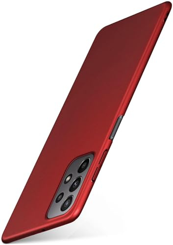 moex für Samsung Galaxy A23 5G Hülle Ultra Dünn, Schutzhülle mit erhöhtem Kameraschutz, Slim Cover Hardcase Backcover, Dünnste Handyhülle Minimalistisch Alpha Case, Matt Rot