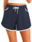 APTRO Damen Badeshorts Strandshorts Boardshorts Badehose Wassersport UV Schutz Sommer Sport Shorts Dunkelblau WS264 M