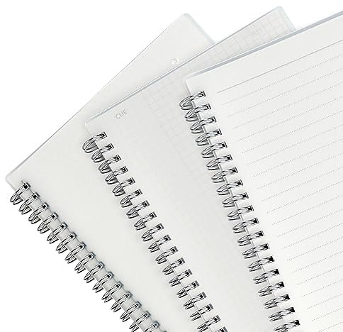 SNAGAROG 3 Stück A5 Drahtgebundenes Notizbuch Diagrammraster Notizbuch Spirale Notizblock Drahtgebundenes Spirale Notizbuch A5 mit Hardcover für Reisen, Schule (6,1 x 8,5 Zoll)