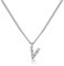 GD GOOD.designs Kette mit Buchstaben V Silber für Damen I Hautverträgliche Halskette mit initialen Anhänger I Silberne 316L Edelstahl Buchstabenkette - Valentinstag-Geschenk für Sie und Ihn