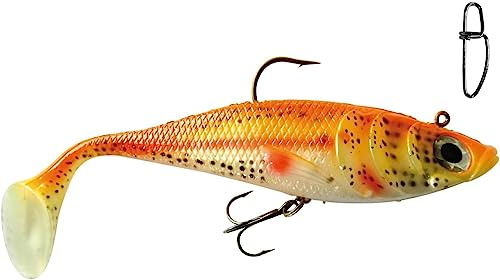 blntackle76 Set Gummifisch vorgebleit 20cm, 105 gr, Kunstköder Gummiköder von Behr Big Bait Hecht, Waller, Dorsch + Gratis Snap