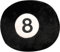 Fouriding Black Billard 8 Ball Plüsch Kissen 19.6, Simulation Billard Plüsch gefüllte weiche Sport Runde Schlaf Kissen Kissen für Haus Schlafzimmer Sofa Couch Dekor, Kinder Geschenk (50cm)