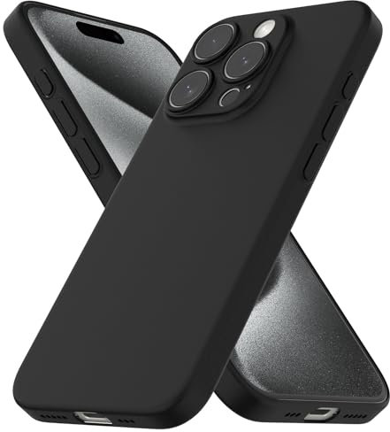 CELLBEE Kompatibel mit iPhone 15 Pro Hülle Case - Premium Slim Schutzhülle für iPhone, Extrem Dünn, Anti Kratzer, Schutz ohne Kompromisse, Deep Black - Schwarz