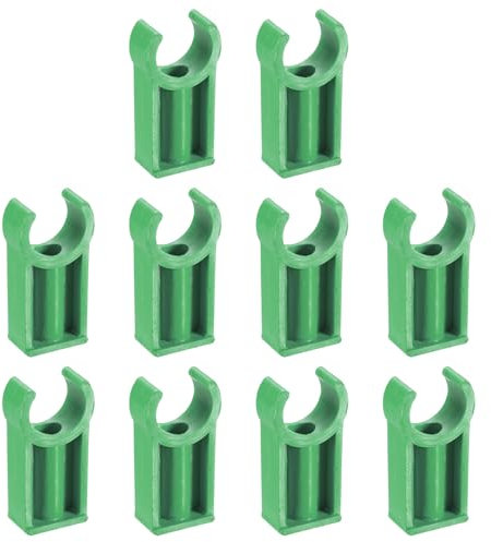 uxcell PVC Pipe Clamps Clips, 20pcs for 20mm(3/4) OD Hose Hanger Support Pex Tubing U-Shaped PVC Water Pipe Clamps, Green