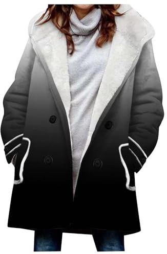 KONG JIMFAN Übergangsjacke Damen Bikerjacke Damen Laufjacke Damen Lange Schwarze Weste Pullover & Strickjacken Für Damen Hundejacke Damen Jacke Winter Arbeitsjacke Winterjacke Damen(Dunkelgrau,XXL)