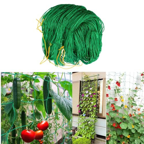 Filet à Plantes Grimpantes,1.8m x 3.6m Filet de Jardin Filet pour Plantes grimpantes Treillis Jardin Filet avec maille de 10cm pour plantes grimpantes,Accessoires pour serres,Filet de jardin