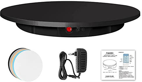 Soporte de exhibición Giratorio Plato Giratorio eléctrico Recargable 42 cm/ 52 cm/ 60 cm Plato Giratorio para fotografía con Control Remoto Plato Giratorio Pantalla de 360 gradosJo