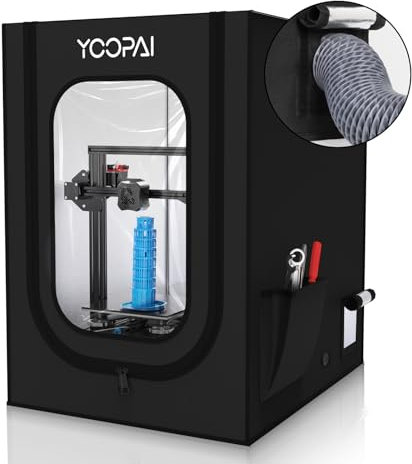 YOOPAI 3D-Drucker-Gehäuse, feuerfest, staubdicht, Zelt, konstante Temperatur, Schutzhülle für Creality Ender 3/Ender 3 Pro/Ender 3V2/Ender 3S1/Neo/Anycubic Elegoo, 74 x 65 x 54 cm