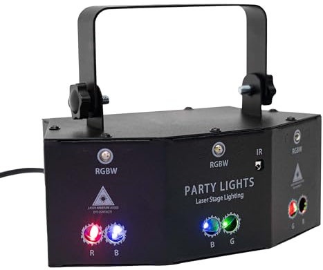 Loobiiny Stromboscope SoiréE 9 Eyes Led Rgb Laser Light Projecteur Laser Exterieur LumièRe De DiscothèQue Stroboscope Disco Avec Musique ContrôLéE Dj Projector Disco Scene Lighting Light Effect