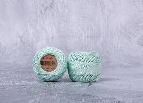 Luca-S Premium Coton Perlen-Stickgarn, Größe 8, 100 % ägyptische Baumwolle, Häkelgarn, Kreuzstich-Stickgarn, Oeko TEX zertifiziert, 10 g pro Knäuel, Farbe 237