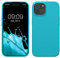 kwmobile Handyhülle für iPhone 15 Hülle, für iPhone 15 Case - Hülle Silikon - kabelloses Laden - Cool Glacier