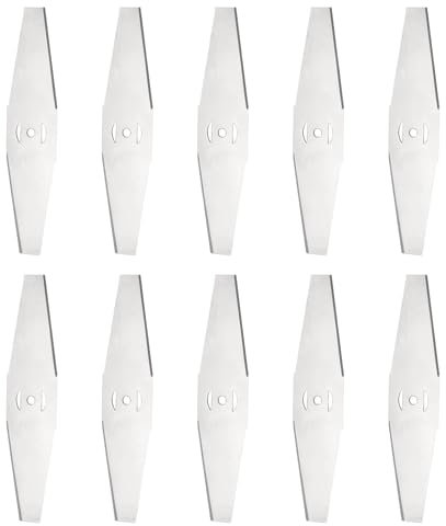 Cragmut 10 Pcs Brush Cutter Blade Metal Blades, Cordless Strimmer Blades Grass Trimmer Replacement Blades for Garden Strimmers Outdoor Power Tools Accessories