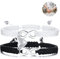 YzmrBdqc Paar Armbänder,Freundschaftsarmbänder für,Armband,Paare Couple,Verstellbare Schnur,Unendlichkeitszeichen,Herz,Gluck BFF Armband,Freundschaft Bangle Pärchen,für Beide Männer Frauen Schwestern