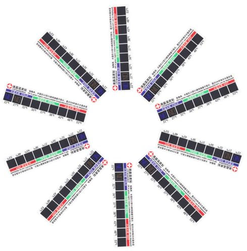 CRILSTYLEO 10st Lcd-aufkleber Wassertemperatur Aufkleber Tassentemperaturpaster Körperthermometer Aufkleber Zur Messung Der Wassertemperatur Fieberdetektor Temperaturdetektor Black ,