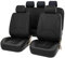 JIABAOCA Maßgeschneidert Sitzbezüge-Set für KIA Rio 2010-2023,Kunsleder Autositz Schutzbezug Komplett-Set,Rücksitze Auto Innenraum Zubehör,A/Black