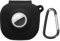 kwmobile Custodia 2 in 1 compatibile con Beats Fit Pro e AirTag - Cover Cuffie Bluetooth - Protezione in Silicone con Moschettone - nero