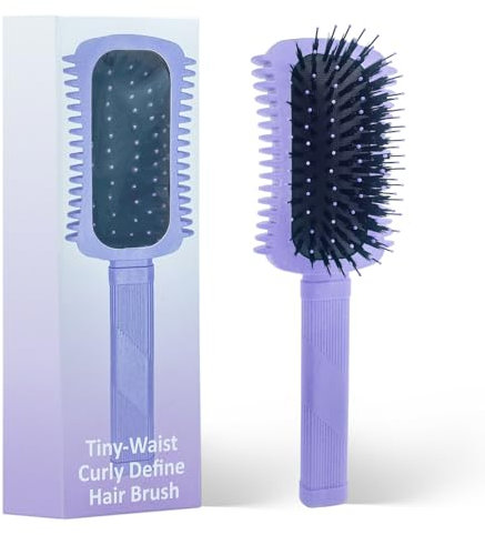 Waabose 2025 Verbesserte Curly Hair Brush, haarbürste locken, Vielseitig Lockenbürste, Curl Defining Brush, Locken Bürste für Frauen lockiges Haar, Haarpflege (Lila)
