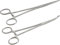 Set di 2 pinze per piercing da 12,5 cm, pinze di bloccaggio per orecchini e sfere, pinzette in acciaio inox, design a denti di sega, morsetto dritto per fine cucito, saldatura, arte, artigianato (1