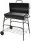 Well Home Barbecue à cylindre avec roues, couleur noire et grille de cuisson plaquée H.97 cm