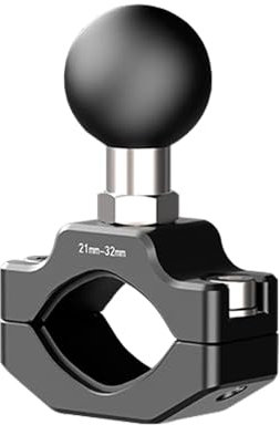 COZERI Supporto per manubrio da moto, compatibile con RAM Mount, in lega di alluminio, portata 21 mm - 32 mm, con 1 sfera in TPU per moto, bicicletta, specchio, GoPro, Akaso