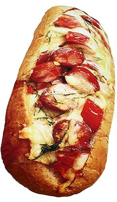 CHICAMPERA 3D Simulation Brot Kissen für Kinder Lustiges Plüschkissen in Ergonomisches Lendenkissen für Wohnzimmer Weiches und Flexibles Dekorationskissen für Sofa