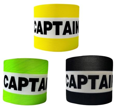 ZEACCT 3 Fascie da Capitano per Calcio - Bande Elastiche per Allenamento Adulti e Giovani | Accessorio Sportivo Resistente per Partite e Sessioni di Pratica