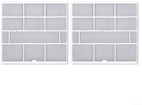 2 filtros de aire acondicionado, instalación rápida para colgar en la unidad interior, pantalla antipolvo para el hogar, accesorios de limpieza del sistema de ventilación del hogar (28,2 x 26,5 cm)