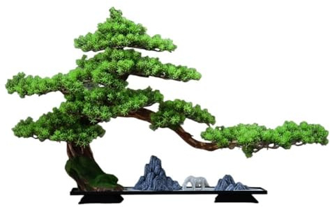 2WFYJNITP Faux Large Fake Plant Decoration Living Room Entrance Landscape Artificial Cypress Bonsai Tree Ornaments for Office Desk