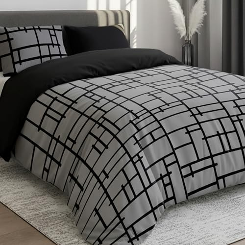 Dreamzie King Size Duvet Cover Sets - Premium Microfiber Reversible Kingsize Duvet Cover Sets (230 x 220 cm) 3 PCs - Ultrasoft Hypoallergenic Quilt Cover King Size Bedding Sets with Zipper Closure