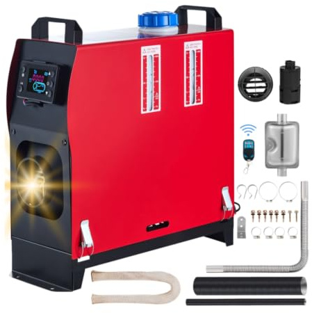 PEIXU 5KW Calentador de Aire Diesel 12V Portátil Calentador de Combustible Calefacción Estacionaria Calentador Diesel Aire Calentador de Estacionamiento Control Remoto con Interruptor LCD