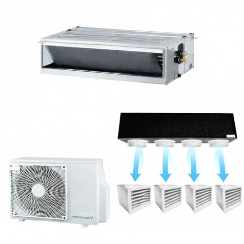 Condizionatore Canalizzato Econo18000 BTU Inverter R32 A++ con Kit Plenum 4 Vie – Climatizzatore in Pompa di Calore Mod. CM18F.NA0