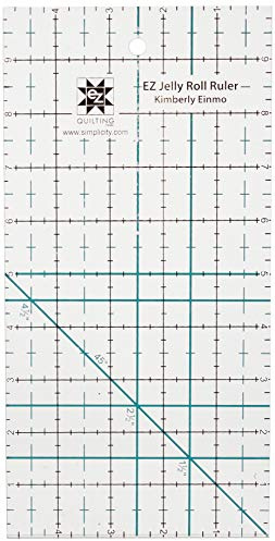 Simpli-EZ 8829425 5-inch by 10-inch Jelly Roll Ruler Quilting Tool,White