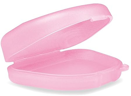 wellsamed KFO Schienenbox Mini, Pink, zum Aufbewahren von Zahnspangen oder Zahnschienen