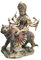 Ebros Hindu Göttin Devi INVINCIBLE Durga Mahashakti Reiten auf Tiger Statue Eastern Erleuchtung Hinduismus Altar Skulptur