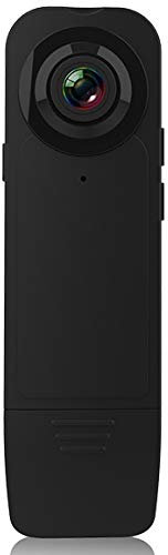 KOBERT GOODS Mini-HD-Kamera (T18) tragbare SpyCam für Foto- und Videoaufnahmen inkl. Mikrofon in Full HD Bewegungserkennungs- und Nachtsicht-Modus zum Anstecken mit Clip