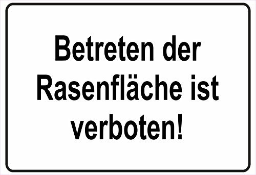 Schild Hinweisschild Hinweis Betreten der Rasenfläche verboten Rasen Verbot