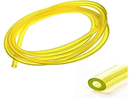 cyclingcolors Tubo de Combustible 2.5mm x 5mm x 1m Amarillo Transparente Manguera Gasolina Cortacéspedes DESBRAOZADORA MOTOCULTOR Motosierra