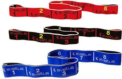 Sveltus 10/15/20 kg de Bande élastique avec 3 épaisseurs Différentes
