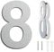 spazzolato moderno numero civico -8 pollici 203 mm altezza, in solido acciaio INOX 304, galleggiante aspetto e facile da installare (Numero 8 Otto)