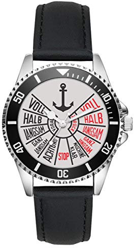 KIESENBERG Geschenk für Seemann Seefahrer Kapitän Schiffer Segler Uhr L-1164