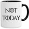 Not Today - tasse à café Mug cadeau Targaryen thrones game of stark lannister baratheon Daenerys khaleesi tv blu-ray dvd, Farbe2:Blanc