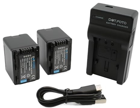 Dot.Foto VW-VBT380 Premium 3880mAh Akku (2er Pack) & USB Ladegerät für Panasonic