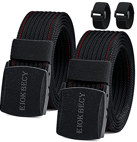 EIOKBECY Gürtel Nylon, Männer Militär Taktischer Gürtel, Kunststoff Canvas Belt schnell durch die Flughafen sicherheit, für militärische Übungen und Draussen Sportarten