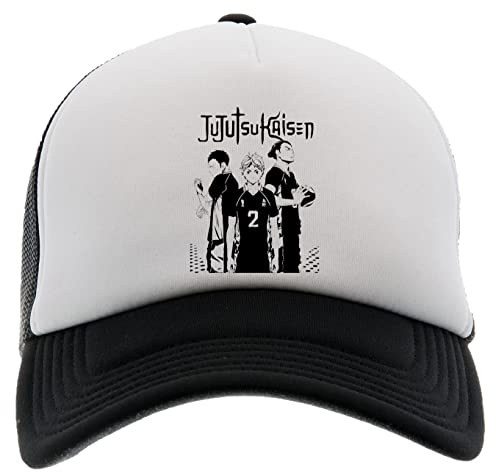 Enigmae Kaisen Volleyball Baseball Kappe Hut Unisex Männer Frauen Schaum Vorne Mesh Zurück Schwarz Cap Foam Front Mesh Back