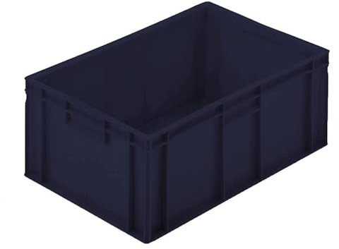 10x 42 Litre Euro Stacking Container (600x400x230mm) (Blue)