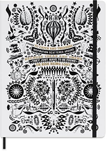 Moleskine x Lorenzo Petrantoni Ein Buch, das noch geschrieben werden muss Limitierte Edition, Hardcover und Elastikverschluss, Liniertes Notizbuch, XL-Format 19x26 cm