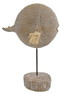 finehomegarden Fisch Deko Maritim Skulptur Polyresin 22x10cm H35cm Bad Sommer Dekoration Figur