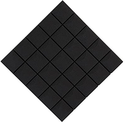 Dekorative schallabsorbierende Platte, feuerfester Schallschutzschaum, Starke Schalldämmung, Wandpaneel aus Baumwollschaum (schwarz, 50 x 50 x 3 cm)