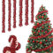 10 Piezas Guirnalda de Oropel de Navidad, 20M Guirnaldas de Navidad Metálicas, Brillante Espumillón, Guirnalda Brillante, Decoración navideña para Decoración Pared Ventana Escalera Regalos